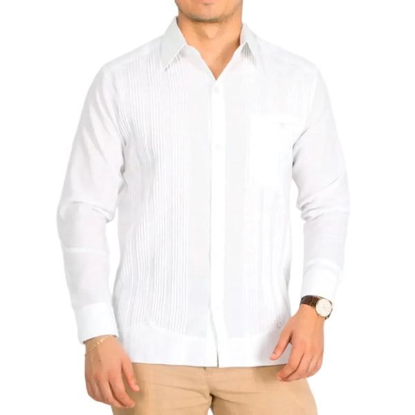 Guayabera Presidencial Con Bordado Artesanal Mod Dzemul
