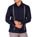 Guayabera Yucateca Con Bordado En Punto De Cruz Mod Colotmul