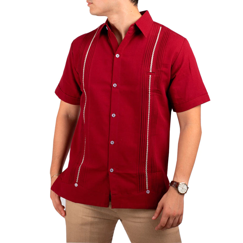 Guayabera Yucateca De Lino Para Hombre Mod. Celestun Mc