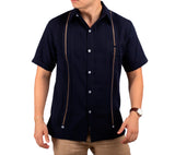 Men's Linen Guayabera Yucateca Shirt Mod. Celestun Short Sleeve