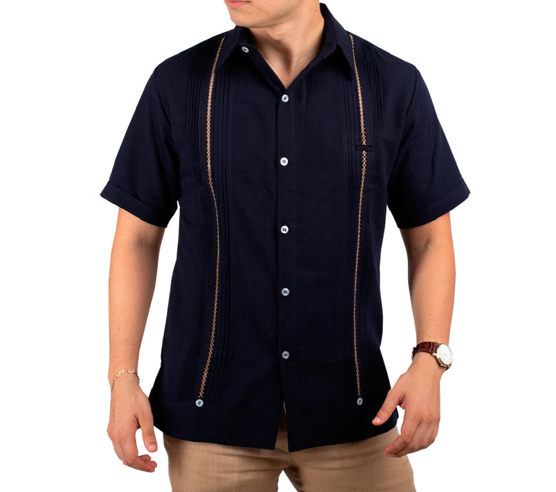 Camisa Guayabera Yucateca De Lino Para Hombre Mod. Celestun Mc