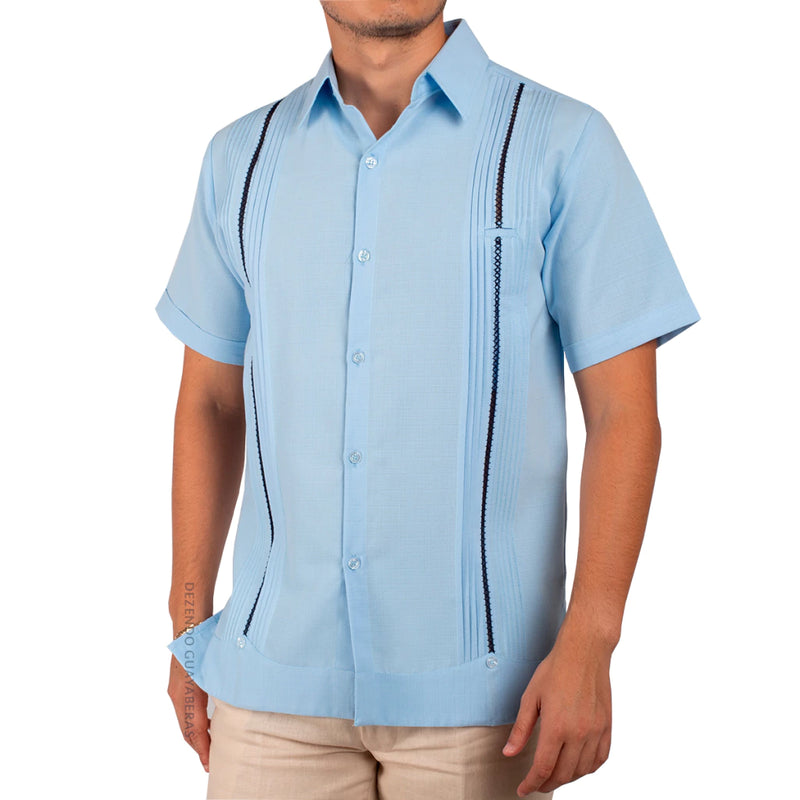 Camisa Guayabera Yucateca De Lino Para Hombre Mod. Celestun Mc