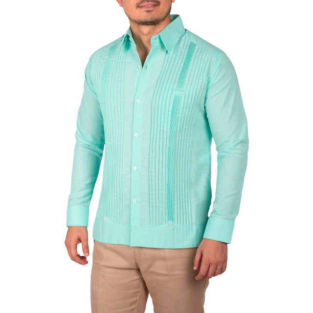 Guayabera Yucateca Hombre Presidencial Lino Mod Cantamayec