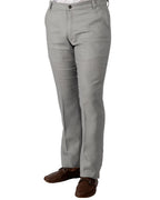 Pantalón Corte Recto 100% Lino Gris Claro