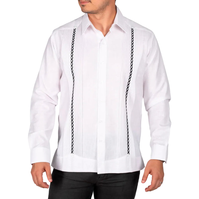 Yucatecan Guayabera with Oxkutzcab embroidery