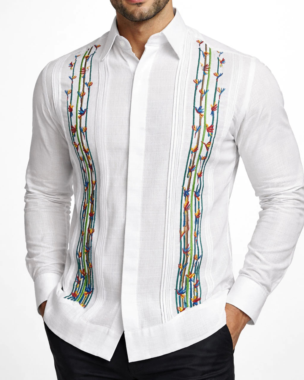 Guayabera Yucateca Bordada Mod. Teya