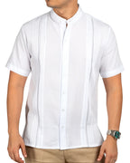Camisa Guayabera en lino Yucateca En Cuello Mao Modelo Chapap