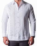 Embroidered Guayabera with Cross-Stitch, Opichén Model