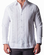 Embroidered Guayabera with Cross-Stitch, Opichén Model