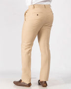 Pantalón Corte Recto 100% Lino Caqui ideal para guayabera