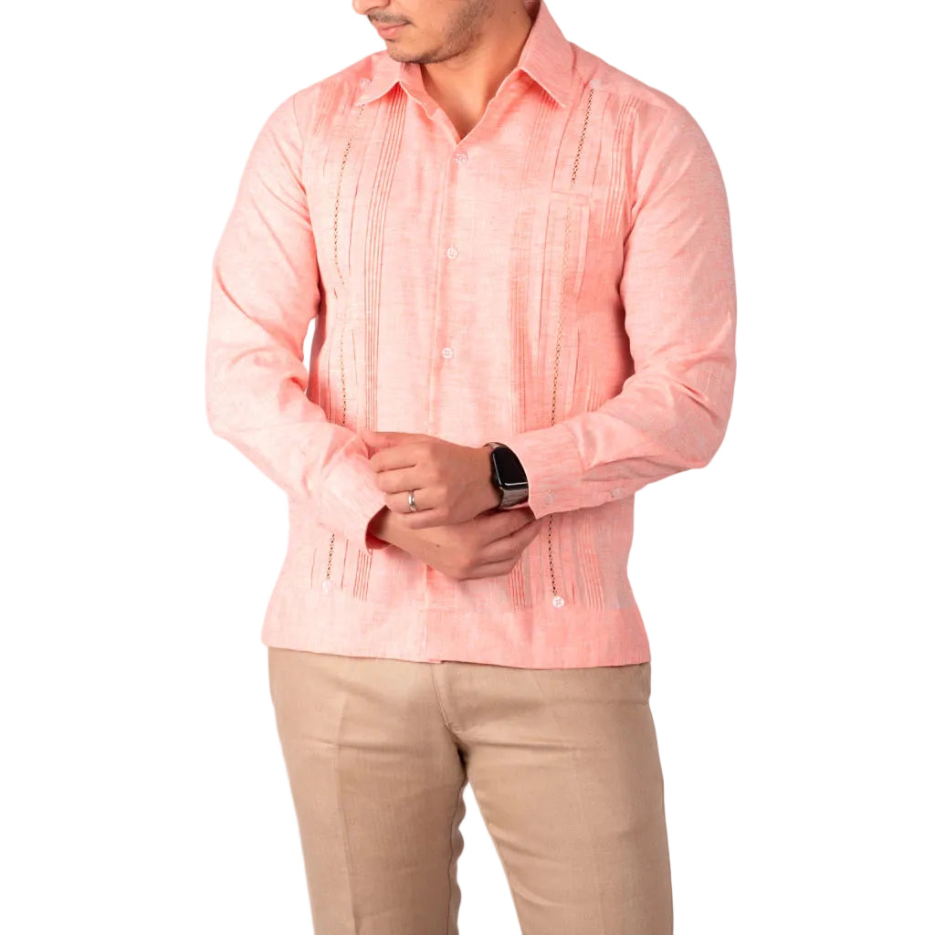 Yucatecan Guayabera Model Tahdziu