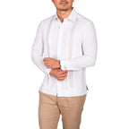 Yucatan Guayabera with Cross-Stitch Embroidery, Colotmul Model