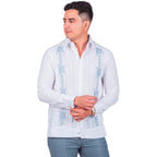 Yucatan Guayabera with Hand-Embroidered Dzan Design