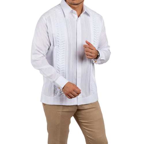 Guayabera Mod. Hoctún En Alforzado De Cola De Ratón
