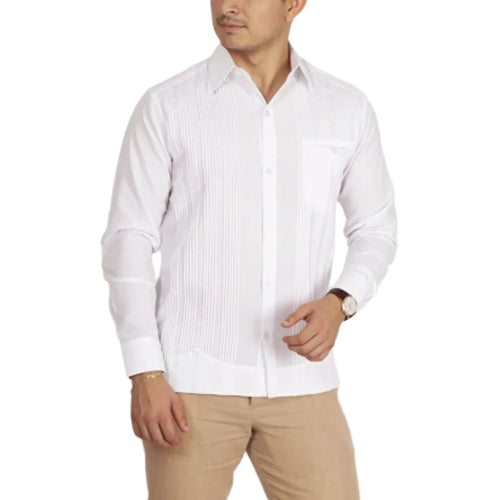 Guayabera Presidencial Con Bordado Artesanal Mod Dzemul
