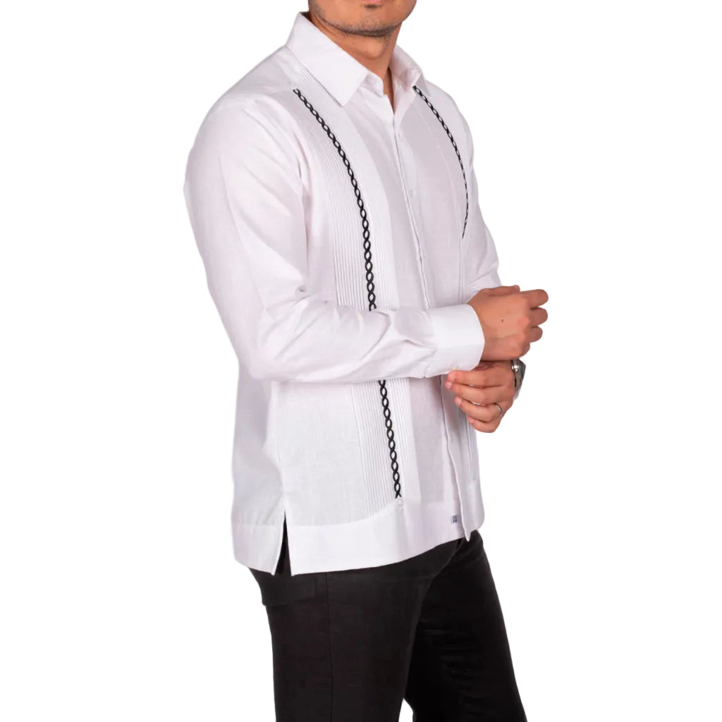 Yucatecan Guayabera with Oxkutzcab embroidery