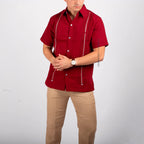 Guayabera Yucateca De Lino Para Hombre Mod. Celestun Mc