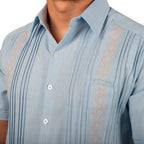Men's Embroidered Yucatecan Guayabera, Santa Elena Model