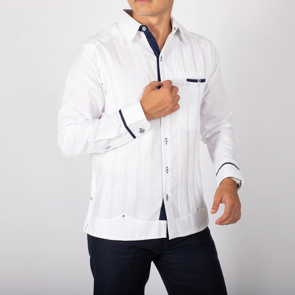 Presidential Guayabera with Cuff Details Mod Kantunil