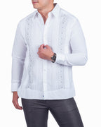 Embroidered Guayabera with Cross-Stitch, Opichén Model