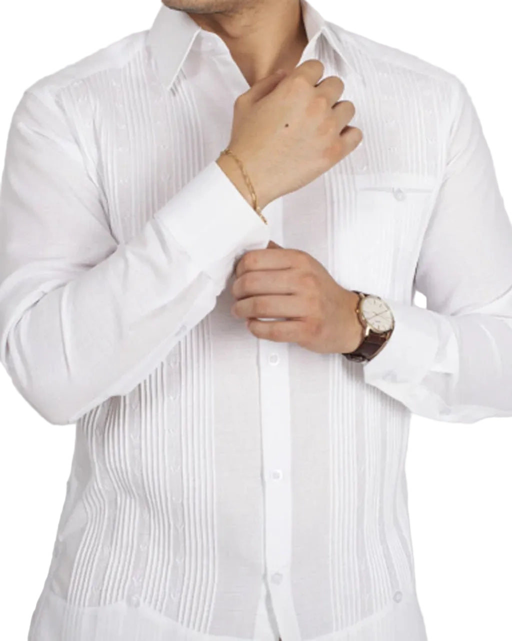 Presidential Guayabera with Artisanal Embroidery Mod Dzemul