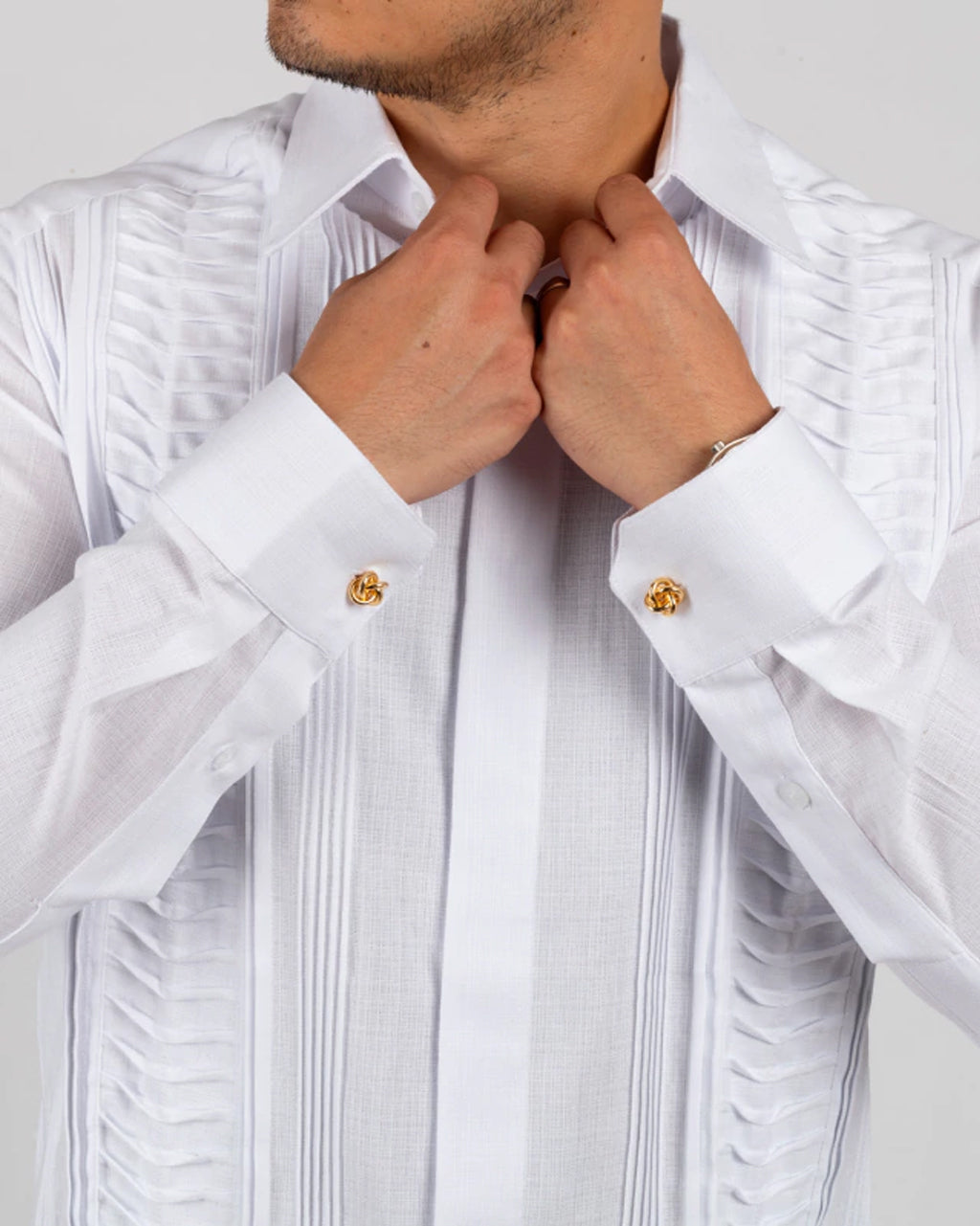 Guayabera Mod. Hoctún En Alforzado De Cola De Ratón