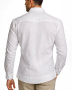 Embroidered Yucatecan Guayabera Model Teya