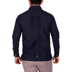 Yucatecan Guayabera with Cross-Stitch Embroidery, Colotmul Model