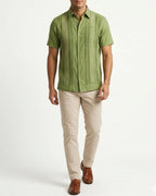 Yucatan Men's Embroidered Guayabera, Santa Elena Model