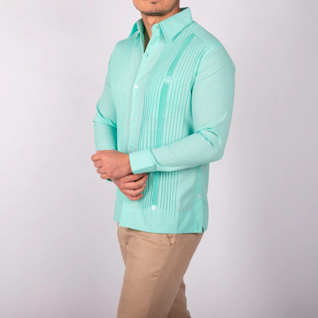 Guayabera Yucateca Hombre Presidencial Lino Mod Cantamayec