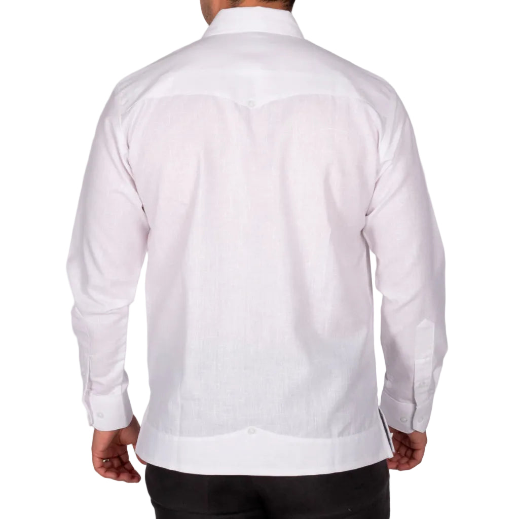 Yucatecan Guayabera with Oxkutzcab embroidery