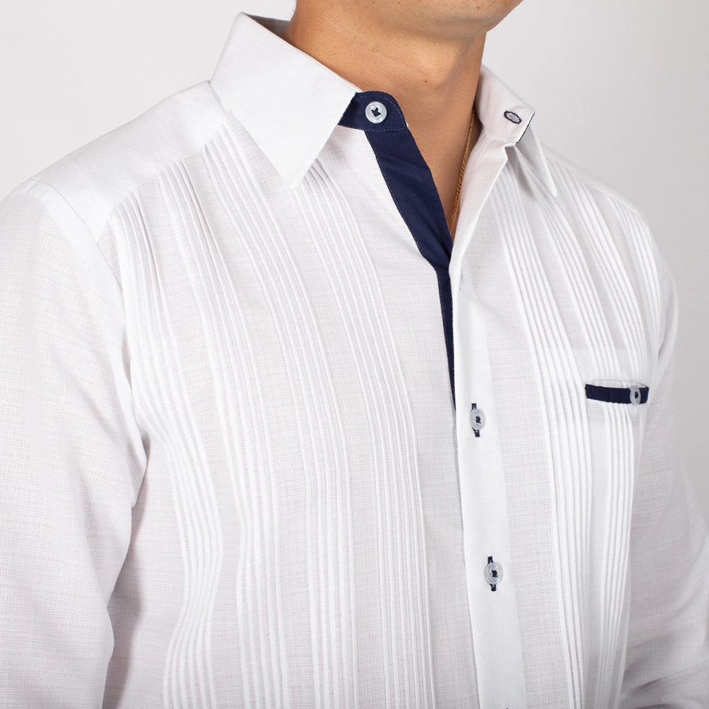 Presidential Guayabera with Cuff Details Mod Kantunil