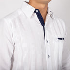 Presidential Guayabera with Cuff Details Mod Kantunil