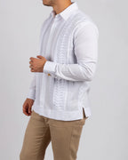 Guayabera Mod. Hoctún En Alforzado De Cola De Ratón