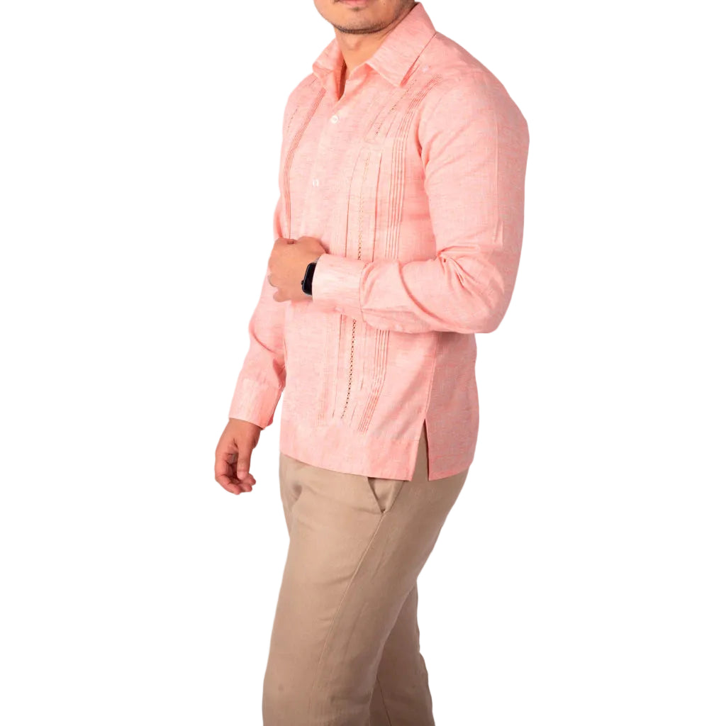 Yucatecan Guayabera Model Tahdziu