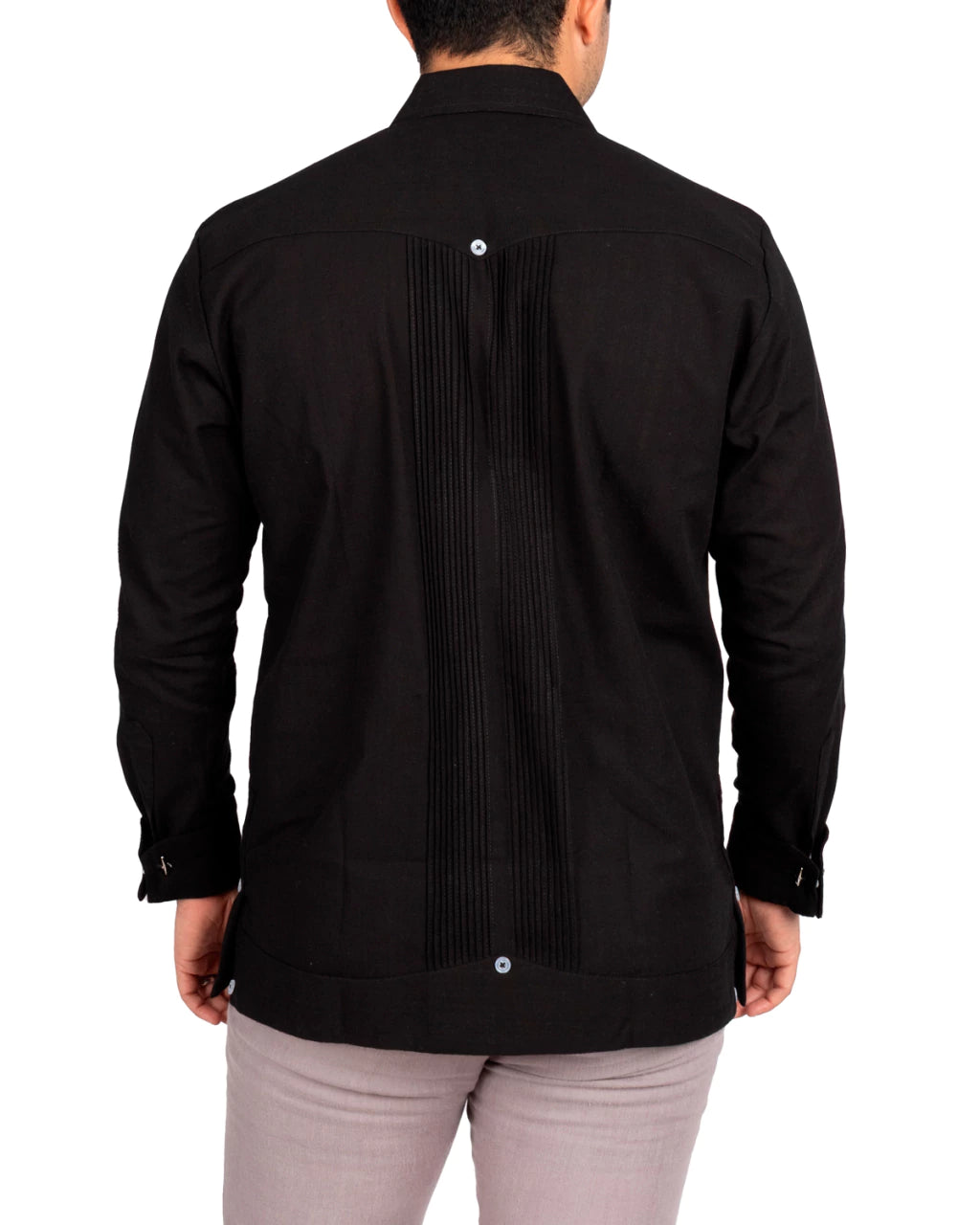 Men's Yucatecan Guayabera with Artisanal Embroidery Mod Sanahcat