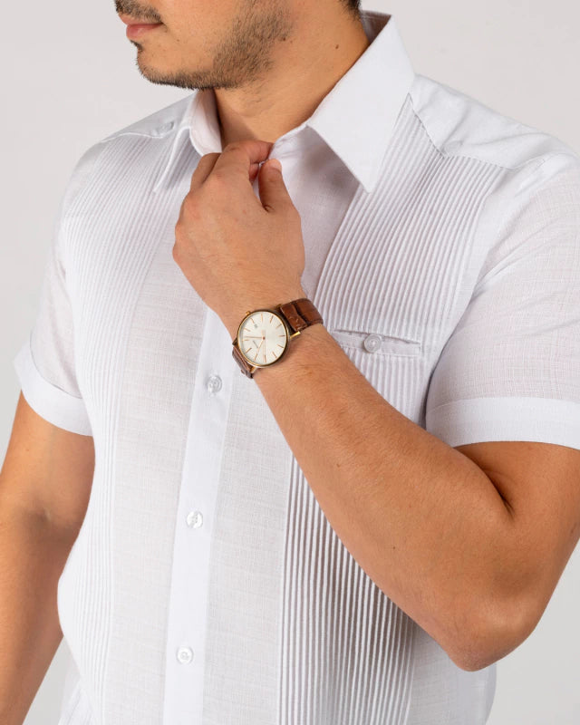 Guayabera Mod Cuncunul Manga Corta