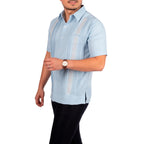 Men's Embroidered Yucatecan Guayabera, Santa Elena Model