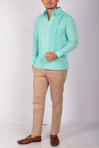 Guayabera Yucateca Hombre Presidencial Lino Mod Cantamayec