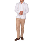 Yucatan Guayabera with Cross-Stitch Embroidery, Colotmul Model