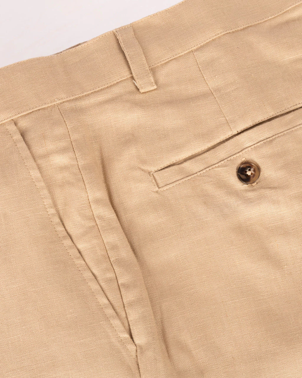 Pantalón Corte Recto 100% Lino Caqui ideal para guayabera