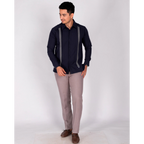 Yucatecan Guayabera with Cross-Stitch Embroidery, Colotmul Model