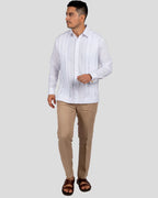 Guayabera Mod. Hoctún En Alforzado De Cola De Ratón