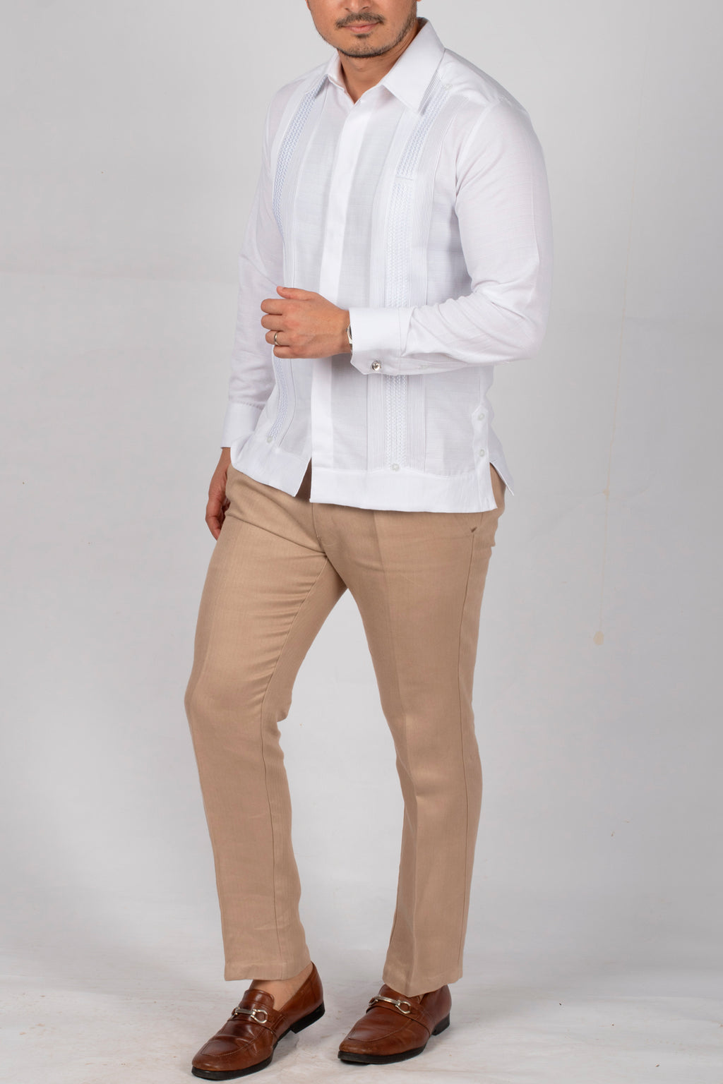 Guayabera Yucateca Mod Seyé manga larga