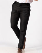 Pantalón Corte Recto 100% Lino Negro