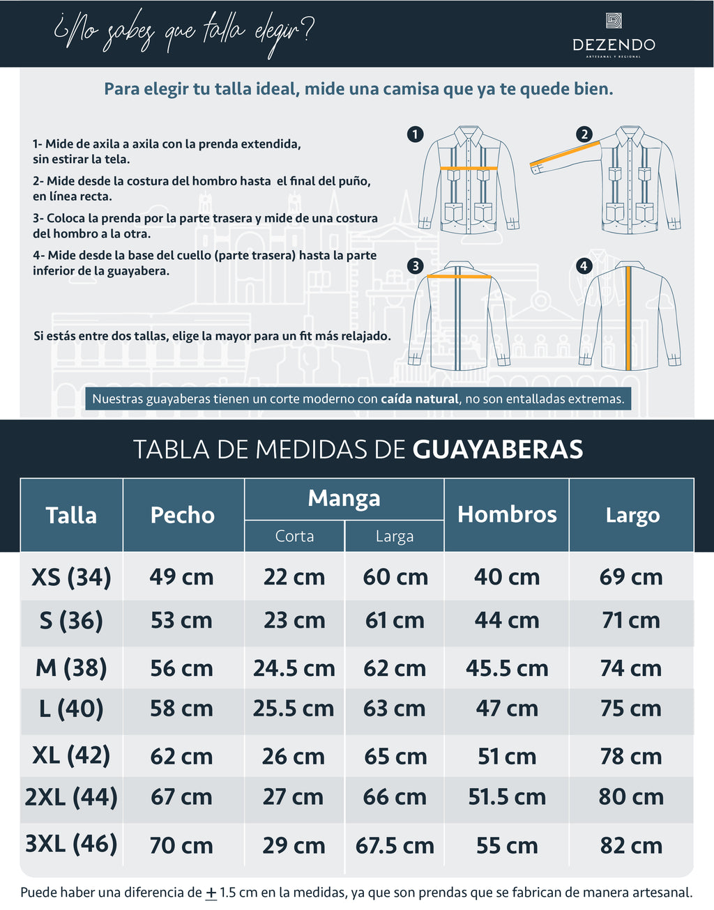 Guayabera Bordada Mod. Tinum