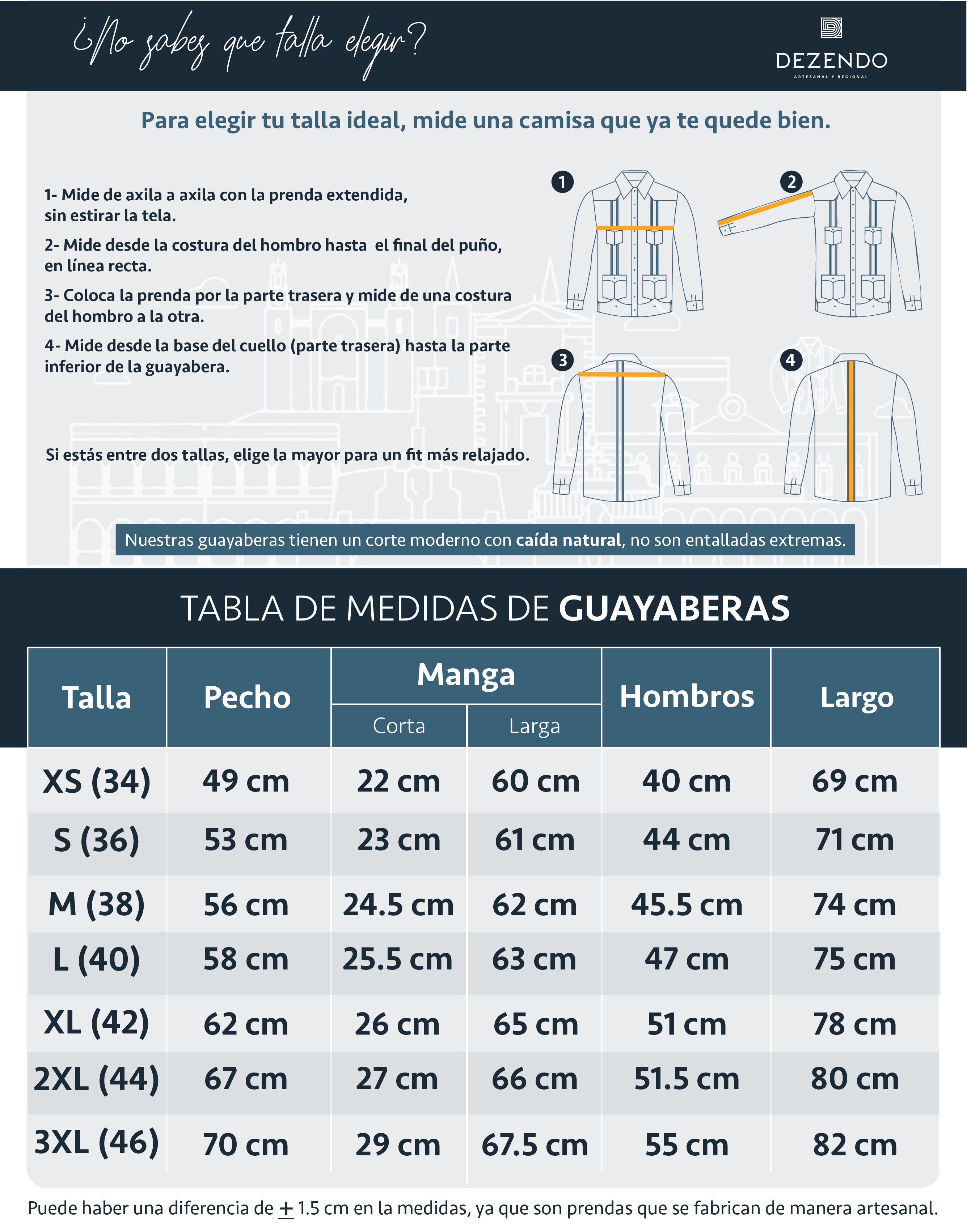 Guayabera Bordada Mod. Tinum
