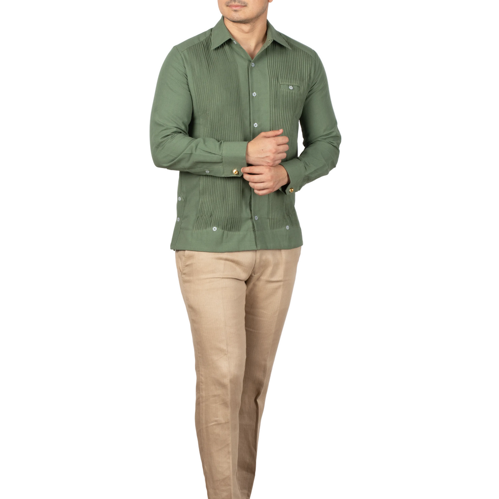 Guayabera Presidencial De Lino Mod. Cuncunul