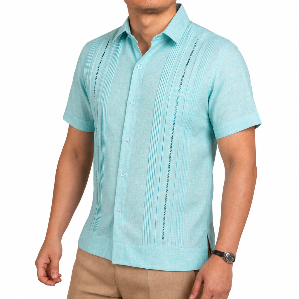 Guayabera Yucateca Mod Tahdziu Manga Corta
