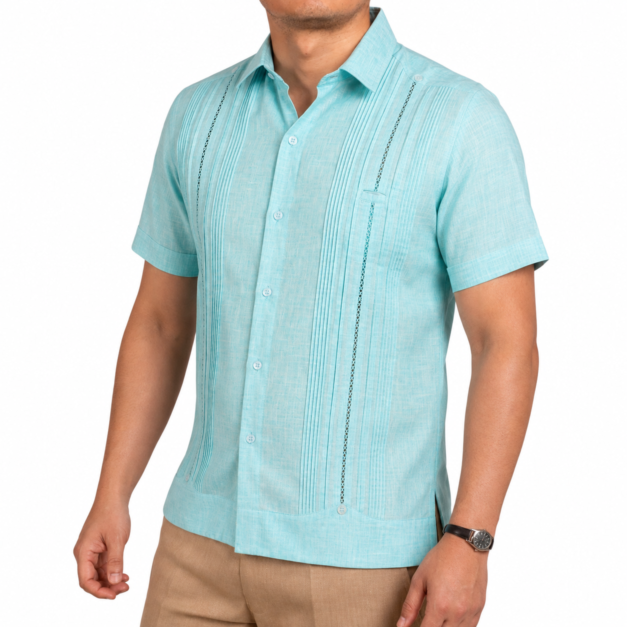 Guayabera Yucateca Mod Tahdziu Manga Corta